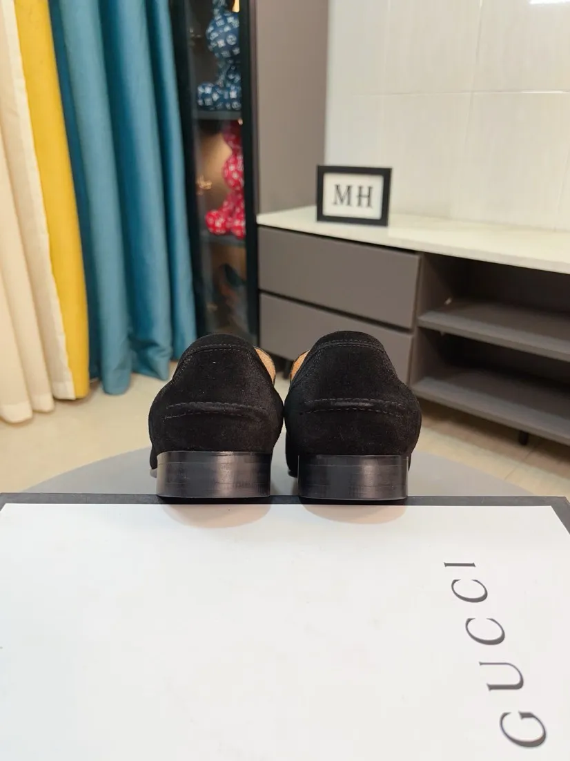 Men's shoes 💰500🌹🌹【GUCCI】The most popular classic Gucci leather shoes. Synchronized with the official website, the upper is made of Italian first-layer cowhide ➕cowhide lining, with unique brand and unique craftsmanship. Highlighting the hot style of the new year. Stop hesitating, stop wandering, get it now. Number: 38--44